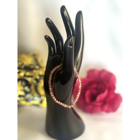 Natural Rhodonite Beaded Bracelet Healing Reiki 4MM - Picture 2 of 5